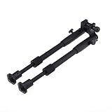 BigTron Tactical Accessories - Swivel Mount Bipod Zweibein Einstellbar 6'-9' with Double-Lock Universal Barrel/Fass Adapter