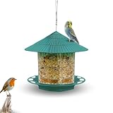 Mobiclinic®, Vogelfutterhaus Hängend, für den Außenbereich, 1,2L Fassungsvermögen, für Balkon und Garten, zur Umweltbildung, mit Schnabelmotiv, zur Vogelfütterung, Dekorationsartikel