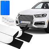 2 Paar Klett Kennzeichenhalter, Rahmenlose Auto Kennzeichenhalter, Auto Kfz Kennzeichen Selbstklebend, Autokennzeichen Nummernschildhalterung Klettverschluss für Standardkennzeichen