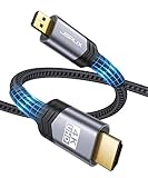 JSAUX 4K Micro HDMI Kabel 2M, Micro HDMI auf HDMI Kabel mit Ethernet, UHD 4K, 3D, ARC Funktioniert, HDMI D auf HDMI A Kabel Kompatibel für Raspberry Pi 4, Hero 8/7/6/5, Alpha, Sony, Kanon Grau