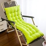 FANSU Dicke Liegenauflage, Auflagen für Gartenliegen mit Bändern Antirutsch Auflage für Sonnenliege Relax Liegenauflage für Deckchair Liegestuhl Garten Camping (Fluoreszierendes Grün,48x125cm)