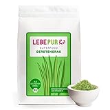 Lebepur BIO Gerstengras Pulver 500g | aus deutschem Anbau | Rohkostqualität | 100% Gerstengraspulver | vegan | ballaststoffreich | rückstandskontrolliert | glutenfrei und laktosefrei | laborgeprüft