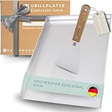 HAVENHAUS Plancha Grillplatte Edelstahl [40x30cm] | Massive...