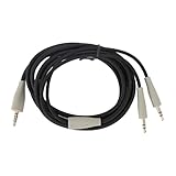 CHEOTIME Ersatz Kopfhörer Kabel, 2m Länge 3,5mm bis Dual Headset Aux Audio Kabel für MMX100 PC Ersatz Headset Kabel (Grau)