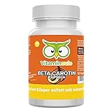 Beta Carotin Kapseln - hochdosiert, natürlich & vegan - 50.000 i.E. / 30mg - ohne künstliche Zusatzstoffe - Qualität aus Deutschland - natürliches Vitamin A - Vitamineule®