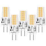 MUSUNIA g4 LED Lampen - 3W Birnen 3000K Warmweiß 300lm, Ersatz für 30W Halogenlampen,Kein Flackern Nicht Dimmbar, 12V AC/DC, 5er Pack