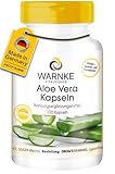 Aloe Vera Kapseln - 100 Kapseln - vegan & hochdosiert - Aloe Vera Extrakt 200:1 - entspricht 4000mg Aloe Vera | Warnke Vitalstoffe - Deutsche Apothekenqualität