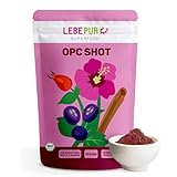 Lebepur BIO OPC Shot Pulver 500g - Traubenkernmehl mit 500mg OPC pro Portion - aus französischen Chardonnay-Traubenkernen, für Smoothies, Shakes oder Müsli