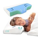 maxVitalis Memory Foam Kissen Nackenkissen orthopädisches Kissen für optimale Unterstützung Kopfkissen für Rückenschläfer und Seitenschläfer, ergonomisches Kopfkissen, Anti Schnarch Kissen