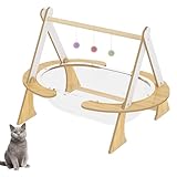BWCKMTSC Durchsichtiges Kapsel-Katzenbett, halbgeschlossenes Katzennest, Zwinger, gemütliches Kätzchenversteck, Haustier-Couchbett für Hasen, Welpen, Kätzchen, kleine Haustiere,