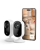 Arlo Indoor Überwachungskamera Innen, 2er Set, HD Video, 2-Wege-Audio, Bewegungsmelder, Kabelgebunden, Ideal Als Babyphone, Haustierkamera, Hausüberwachung + Arlo Secure Plan Testzeitraum, Weiß