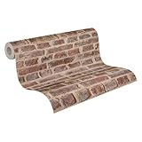 A.S. Création Tapete Authentic Walls Papiertapete Vintage Steinoptik 10.05 m x 0.53 m beige braun rot 302191