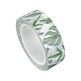 OFFIGAM 1Rolle Washi Tape mit Tropischem Pflanzen Design DIY Band für Scrapbooking Notizbuch Dekoration für Karten und Projekte