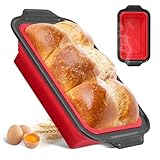 Toptrend Silikon-Brot-Kastenform mit Metallrahmen, 24,1 x 12,7 cm, Silikon-Kastenform zum Backen, Antihaft-Silikon-Brotform, 1 Packung