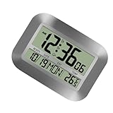 Zuoeay Digitale Wanduhr Mit Innentemperatur Display Multiple Language Wochentag Datum Autozeitanpassung Für Home Office Office Rezeption Temperaturmonitor