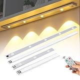 LED-Bewegungsmelder, Schrankleuchte, Küchenleuchte, Bewegungsmelder, Licht, Innenbereich, magnetisch, kabellos, USB, 3 Farbtemperatur, stufenloses Dimmen für Treppen, Kleiderschrank, Flur, 60 cm