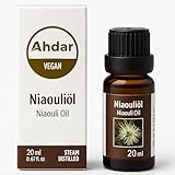 Premium Niaouliöl 20 ml, 100% naturrein, ohne Zusatzstoffe & kaltgepresst im Glasflasche lichtgeschützt, 98% echtes Niaouliöl für Massage, Pflege &, Nioli Yagi, Niaouli Oil