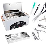Heißluftsterilisator Desinfektion, 300W 1.5L 200℃ Trockene Hitze Sterilisator Hochtemperatur Sterilisator Nagel Werkzeug Sterilisator mit Timer und eine Kontrollleuchte für Friseursalon