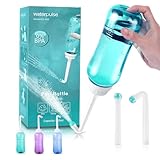 Po Dusche 500ML,Podusche mit Taste,Popodusche mit Doppeldüse,Portable Bidet,Peri Bottle Intimdusche Wochenbett Frau,Bidetlity Toilette Wasserdichtes