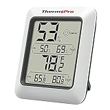 ThermoPro TP50 digitales Thermo-Hygrometer Innen Thermometer Raumthermometer mit Aufzeichnung und Raumklima-Indikator für Raumklimakontrolle Klima Monitor