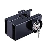 Relaxdays Anhängerschloss mit Rundschloss, Diebstahlschutz, Hängerschloss für gängige Kupplungen, Kastenschloss, schwarz