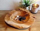 Teakschale Dekoschale Holzschale Teak Schale Schmuckschale...