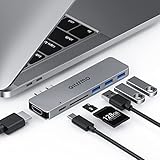 GIISSMO USB C HUB 7 IN 2 MacBook Pro/Air Adapter mit Thunderbolt 3, 4K HDMI, 3* USB 3.0 Ports, SD/TF Kartenleser Kompatibel mit MacBook Pro 2020-2016, MacBook Air 2020-2018…