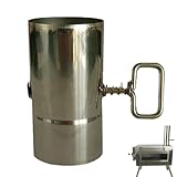 Abgasrohr Außenbereich - Feuerverzinktes Ofenrohr System, Rauchrohr Outdoor Ofen | Ausrüstung Zeltofen Rauch Spülung Kaminrohr, Komplettes Installationsset Mit Winkel & Halterung, Robustes Abgassystem
