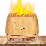 Ultraschall-Diffusor für Aromatherapie, Luftbefeuchter mit Salz und Duftöl | Luftbefeuchter mit Licht 7 Farben für Auto Spa Männer Frauen Zimmer Büro Meditation Yoga Studio