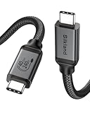 Silkland Zertifiziert USB4 Kabel mit Thunderbolt 4 Kabel, 40Gbps USBC Datenkabel, PD3.1 240W 48V 5A Ladekabel, 8K60Hz 4K144Hz Videokabel USBC für Macbook, Dock, SSD, Display, Galaxy S25 Ultra, 1m