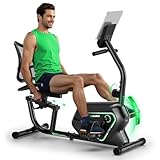 [2025 Aktualisierte] Wenoker Ergometer Liege- Heimtrainer mit Magnetbremse Bis 160KG, Pulssensoren und LCD-Display, 8 Widerstandsstufen, Sitzergometer mit Rückenlehne für Zuhause