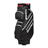 TaylorMade Golf Storm Dry Cart Bag 2023, Black/White/Red