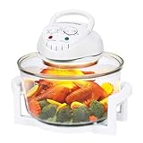 AllRight Mini Ofen, 17 Liter Halogenofen Heißluftofen Klein Halogen Oven with Extender Ring, Camping Backofen Hot Air Oven Oven, 1400 Watt Oven Backofen Für Gemüse Fleisch