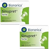 Sinupret forte - Pflanzlicher Schleimlöser bei Entzündungen der Nasennebenhöhlen - Doppelpack zum Sparpreis (2x50 Tabletten)