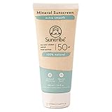 Suntribe Natürliche Mineralische Bio-Sonnencreme Sport LSF 50/100 ml, 100% Natürlich & Riffsicher, Nanofreie Mineralische UV-Filter, Sehr Wasserfest, Schweißfest - Weißer Schimmer