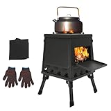 CHIMHOON Outdoor Campingzelt Holzofen, Zeltkocher Ofen Kocher, Camping Zelt Herd Stove, Faltbarer Ofen, Terrassenofen, Tragbarer Holzofen, Gartenofen, für Camping und Wandern