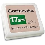 Praknu Gartenvlies für Pflanzen 17g/m² – 20m² (2x10m) - 𝗔𝘁𝗺𝘂𝗻𝗴𝘀𝗮𝗸𝘁𝗶𝘃𝗲𝘀 Wachstumsvlies für Beete - Wasserdurchlässig & UV-stabil – Schutz vor Frost, Schädlingen & Unkraut