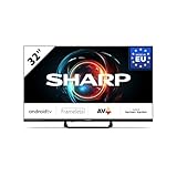 SHARP 32FH8EA - 32 Zoll Fernseher (80 cm) Full HD Android TV - Gaming & Streaming LED Smart TV ohne Rahmen (HDMI ARC, Receiver, Chromecast, Bluetooth) - Netflix, Prime, Disney+, Apple TV