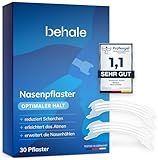 Behale - 30x Nasenpflaster Schnarchen - Dermatologisch getestet I Nose Strips for sleeping I Anti Schnarch Unterstützung I Schnarchstopper dank besserem Atmen