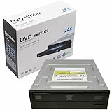 JUSTOP 24x SATA Interner DVD-RW Writer Rewriter Super Multi DL Laufwerk Schwarz CD+/-RW, DVD+/-RW, DVD DL, 4-24x, 145ms DVD