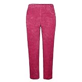 Fleece-Hose für Damen, warm, flauschig, Pyjamahose, Nachtwäsche, Loungewear, rot, 42