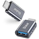 Blukar Adapter USB C auf USB 3.0 (2 Stück) Typ C Secker auf A Buchse Handy OTG Adapter Thunderbolt 4/3 auf USB3.1 Kompatibel mit iPhone 16/15/14/13/Galaxy MacBook und Andere Smartphone & Tablet