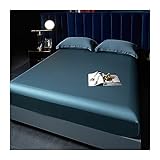 Spannbetttuch, Faden-Taschen, luxuriös, kühlend, weich, seidig, Spannbetttuch für kleine Doppel-, Queen-Size-Betten, Super-King-Size-Bett, kühlendes Sommerspannlaken
