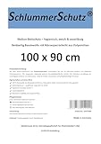 SchlummerSchutz® Molton Matratzenschutz mit Nässesperrschicht, Matratzenschoner aus 100% Baumwolle, Weiß, Waschbar, 100 x 90 cm