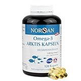 NORSAN Premium Omega 3 Dorschöl Kapseln 120 Kapseln / 1.500mg Omega-3 pro Portion/Omega 3 Kapseln - Fischöl Kapseln aus nachhaltigem Wildfang