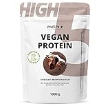 Vegan Protein - Chocolate Brownie - Veganes Proteinpulver ohne Sucralose und Soja - Eiweißpulver aus Reis, Erbsen, Hanf, Buchweizen und Kürbiskernen - 1kg Eiweiß Pulver Schokolade