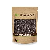Naturacereal Bio Chia Samen 1kg – reine Qualität aus Paraguay – Vegan, glutenfrei, ballaststoffreich – Reich an Omega-3 & pflanzlichem Protein – Superfood für Smoothie, Müsli & Backen