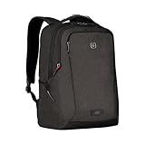 WENGER MX Professional Laptop-Rucksack mit Tabletfach, Notebook bis 16 Zoll, Tablet bis 10 Zoll, Organizer, 21 l, Damen Herren, Büro Business-Reisen Uni, Grau, 611641