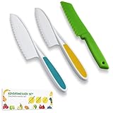 Willingood 3-teiliges Kindermesser ab 3 Jahren, Kinder Messer Schneiden Lernen, Ergonomisches Küchenmesser Koch Werkzeug, Kinderfreundliches