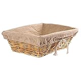 Olympia Rechteckiger Weidenkorb mit herausnehmbarem Einsatz, Braun, Größe: 95 (H) x 315 (B) x 230 (L) mm, Präsentationskorb für Brot und Gebäck, gewerbliches Buffet und Heimgebrauch, U746